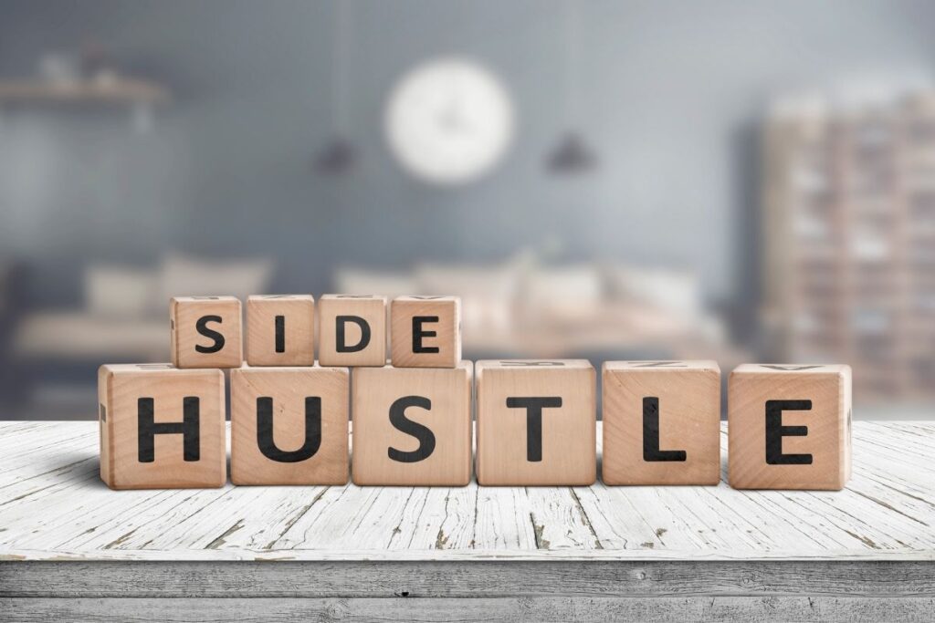 What is a Side Hustle - Wooden Blocks spelling out 'side hustle'